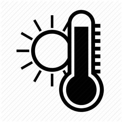 Hot, Summer, Sun, Temperature, Thermometer, Weather Icon