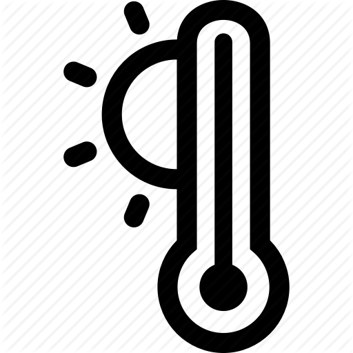 High, Hot, Temperature, Warm, Weather Icon