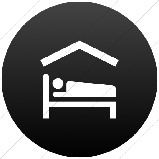 Flat Circle White On Black Gradient Ocha Humanitarians