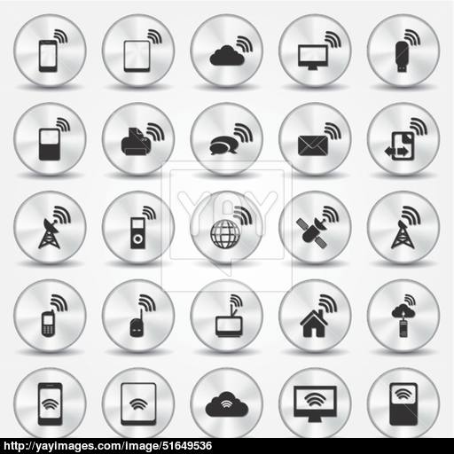 Smartphone Wi Fi Icon Hotspot Buttons Vector