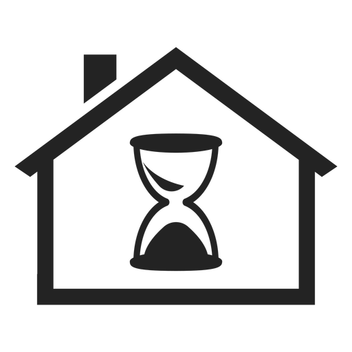 Home With An Hourglass Icon