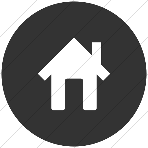 Flat Circle White On Dark Gray Broccolidry House Icon