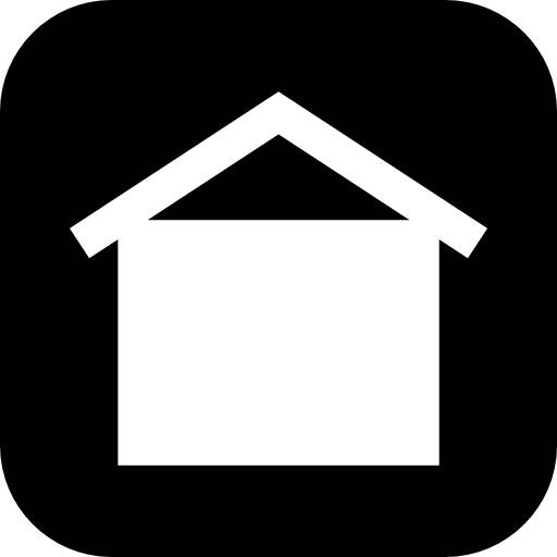 House On Square Black Background Icons Free Download