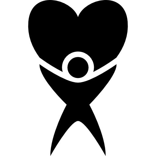 Human With A Huge Heart Icons Free Download