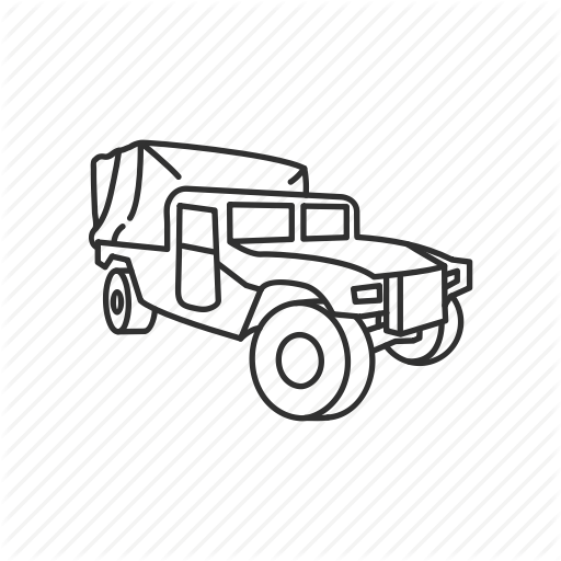 Automobile, Car, Humvee, Jeep, Military, Transportation, Vehicle Icon