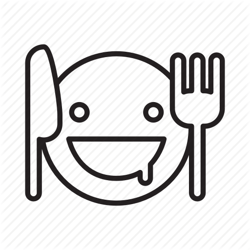 Emoticon, Face, Food, Greedy, Hungry, Smiley Icon