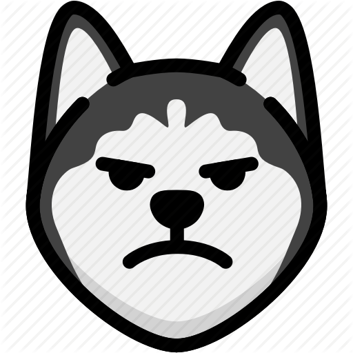 Emoji, Emotion, Expression, Face, Feeling, Mad, Siberian Husky Icon