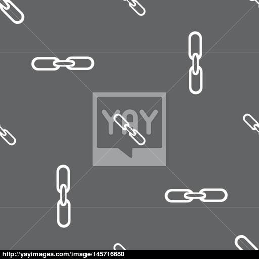 Link Sign Icon Hyperlink Chain Symbol Seamless Pattern On A Gray