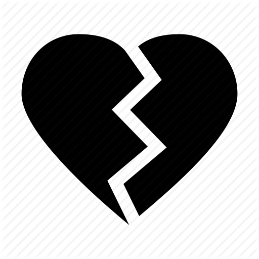 Broken Heart, Heart, Love, Unlove Icon