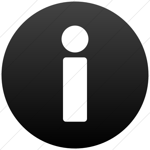 Simple Black Gradient Encircled Solid I Icon