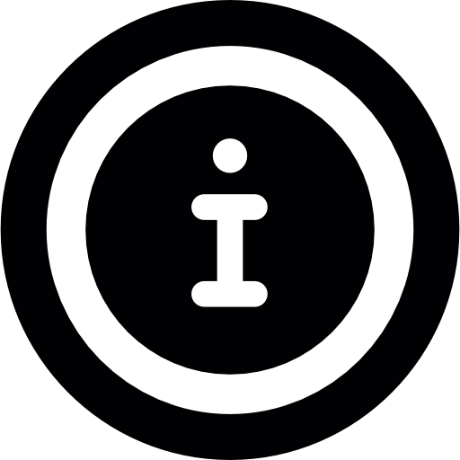 White Letter I Icon With Circular Border Icons Free Download