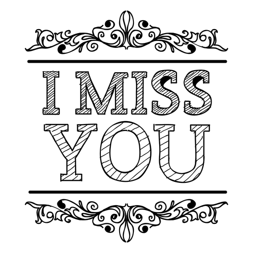 Miss You Valentine Label Drawing