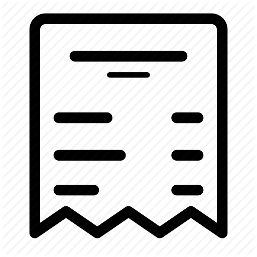 Bill, Check, Cheque, Invoice, Receipt Icon