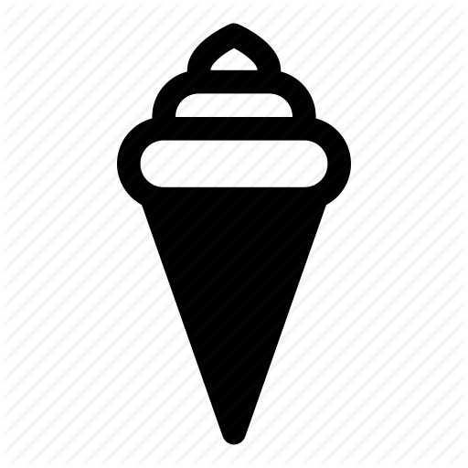 Eating, Food, Ice Cream, Ice Cream Cone, Sweet, Wafer Cone Icon
