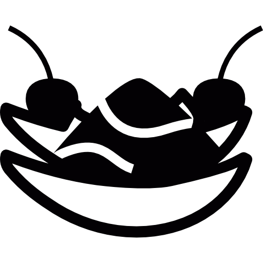 Ice Cream, Banana, Split Icon