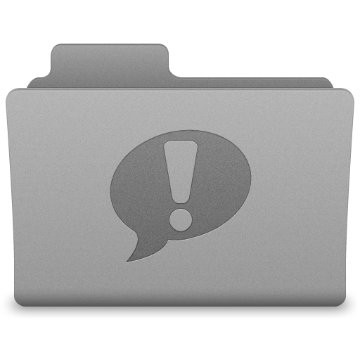 Grey Ichat Folder Icon