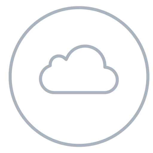 Neon, Storage, Cloud, Social, Icloud, Line, Circles Icon