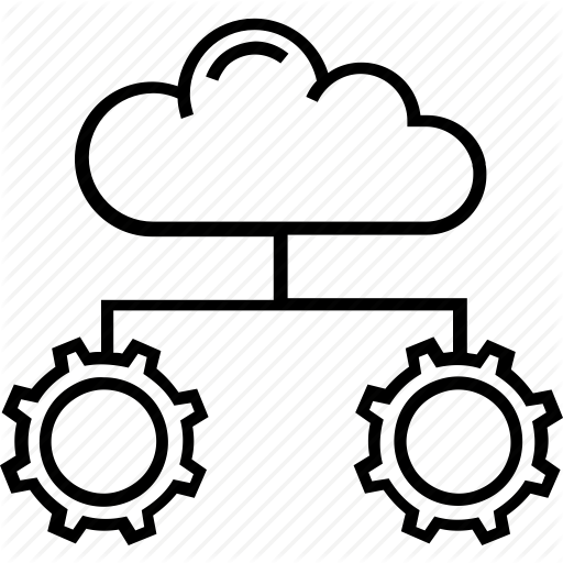 Cloud Computing, Cloud Data, Cogs, Data Allocation, Icloud Icon