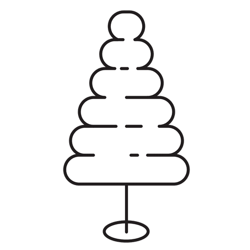 Christmas Tree Bubble Stroke Icon