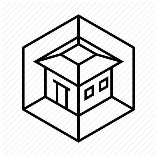 Abstract, Dimension, House, Model, View Icon