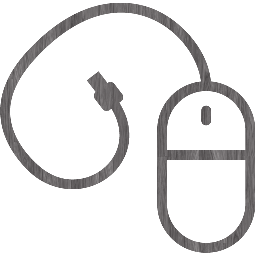 Black Wood Mouse Icon