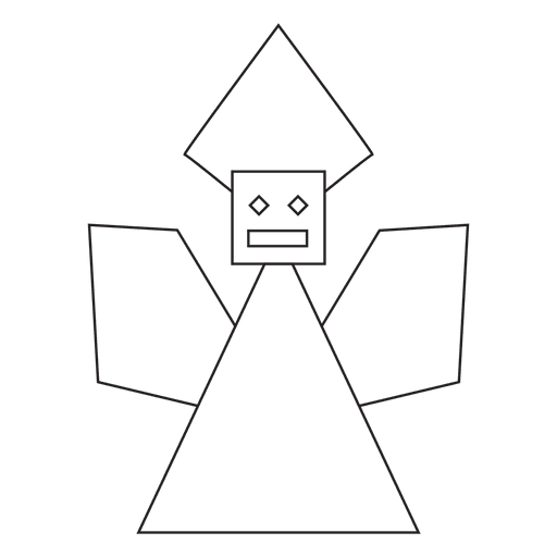 Geometric Angel Stroke Icon