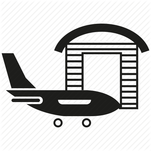 Cargo, Landing, Logistic, Plane, Transport, Warehouse Icon