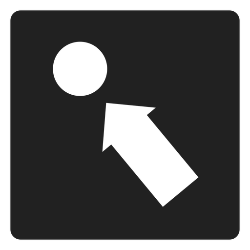 Arrow Pointing A Circle Square Icon