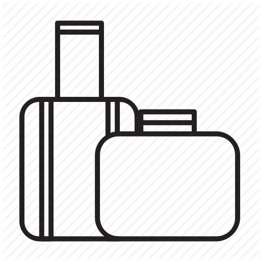 Air, Airline, Airplane, Airport, Airship, Baggage Icon