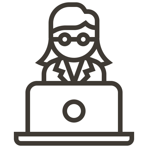 Finance, Marketing, Accounting, Notebook, Woman, Business Icon