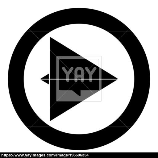 Paper Airplane Black Icon In Circle Vector Illustration Isolated