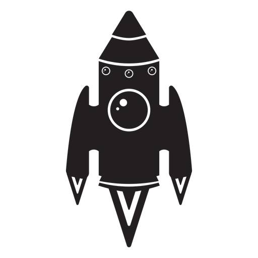 Space Rocket Black Icon