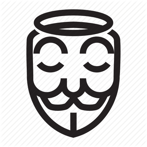 Angel, Anonymous, Emoticon, Hacker, Mask Icon