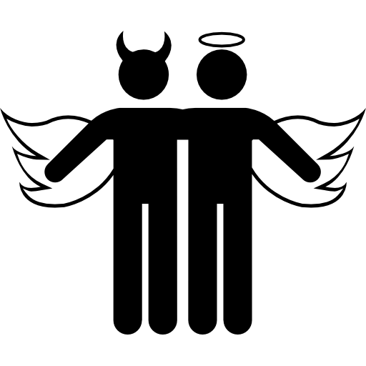 Winged Angel And Devil Icon Free Icons Download