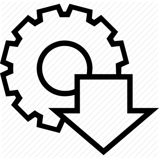 App, Application, Download, Gear, Install, Software Icon