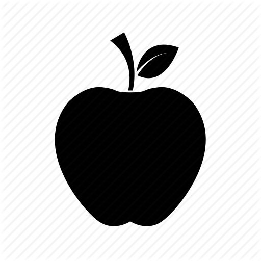 Apple, Apple With Leaf, Fresh Apple, Fruit Icon