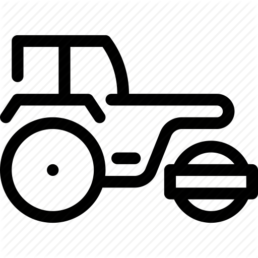 Asphalt, Construction, Paver, Road, Roller Icon