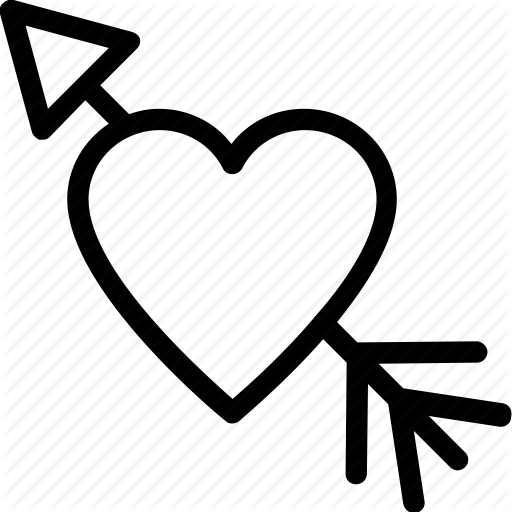Arrow, Broken Heart, Heart, Heart With Cupid, Heartbreak Icon