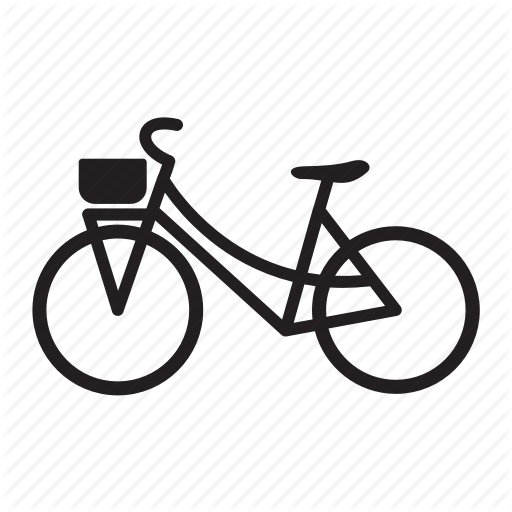 Basket, Bicycle, Bike, City, Girl, Woman Icon