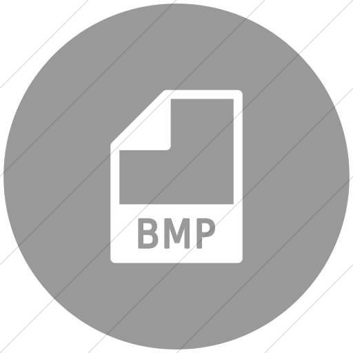 Flat Circle White On Light Gray Mime Types Document Bmp