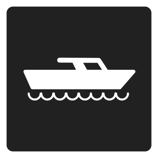 Yacht Boat Square Icon