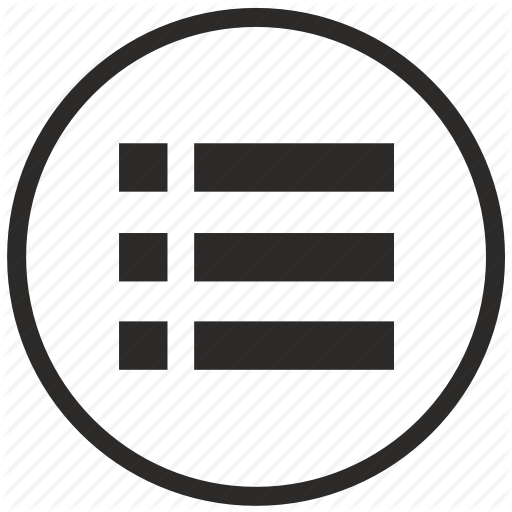 Border, Items, List, Mobile, Round Icon