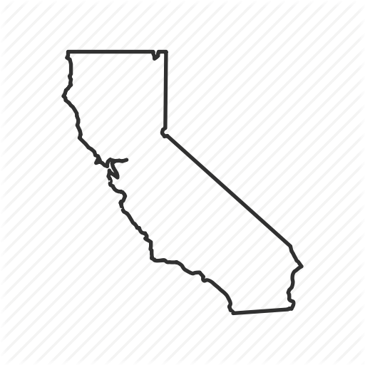 American State, Borders, California, Geography, Map, State, Usa Icon