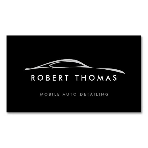Black Auto Detailing, Auto Repair Business Card