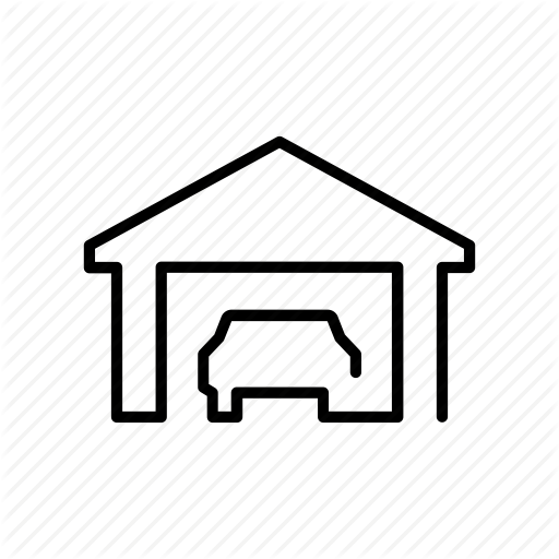 Car, Garage, Home, House, Park, Shop, Vehicle Icon