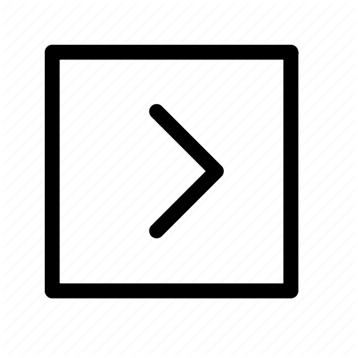 Chevron, Right, Square Icon
