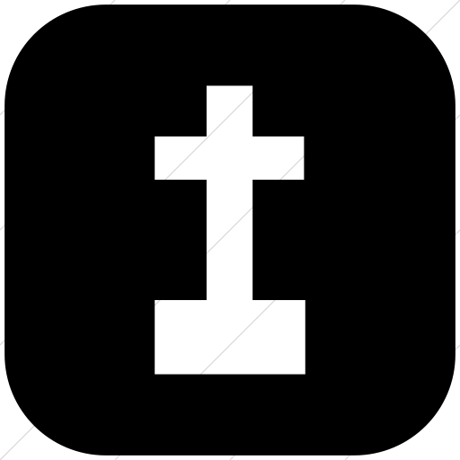 Flat Rounded Square White On Black Ocha Humanitarians