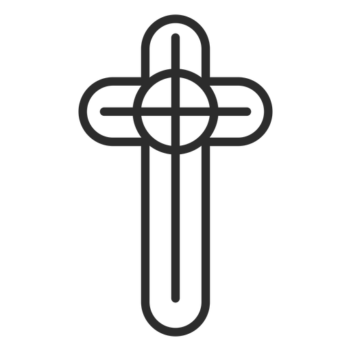 Religious Christian Cross Stroke Icon