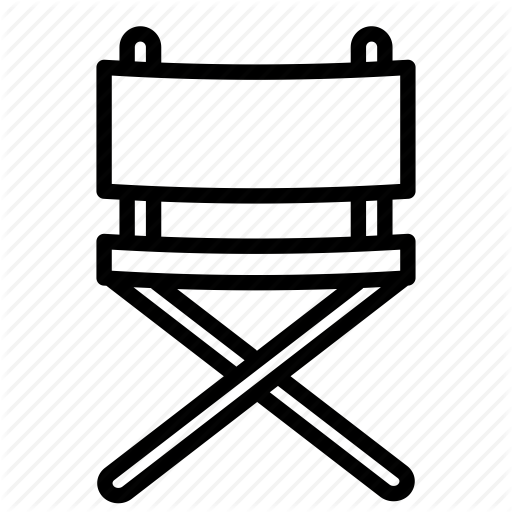 Camping, Chair, Cinema, Director, Film, Movie, Seat Icon