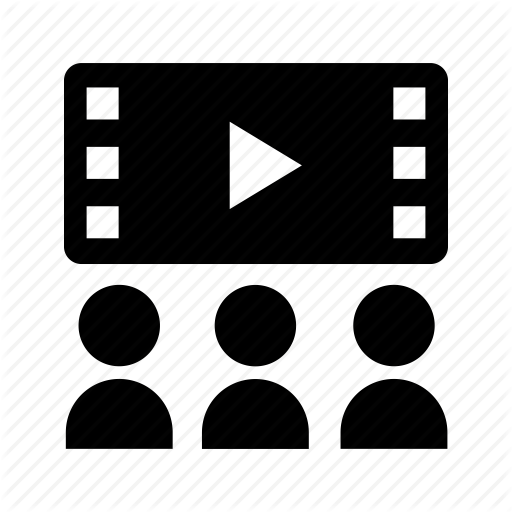 Cinema, Film, Movie, People, Presentation, Users, Video Icon
